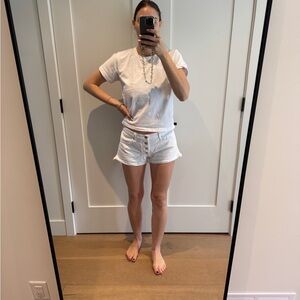 Classic White Jean shorts
